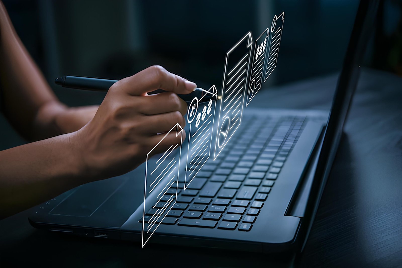 Preenchimento de formulários em interface digital com automação corporativa